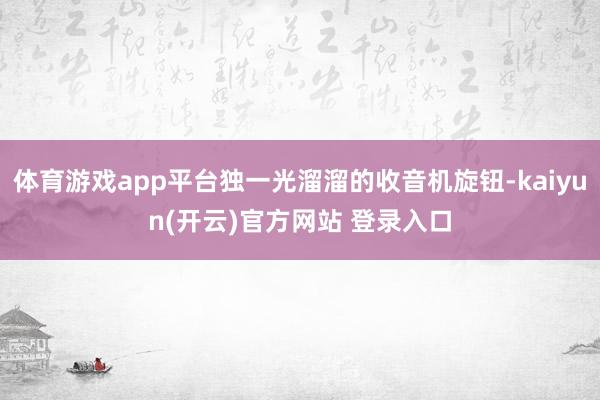 体育游戏app平台独一光溜溜的收音机旋钮-kaiyun(开云)官方网站 登录入口