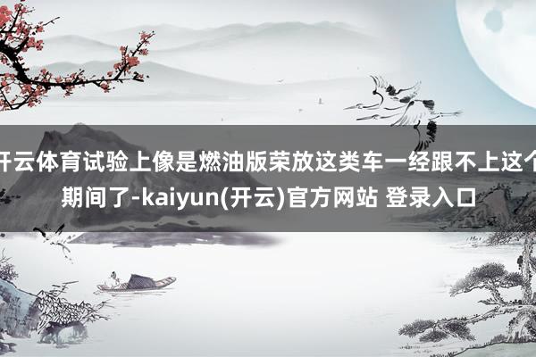 开云体育试验上像是燃油版荣放这类车一经跟不上这个期间了-kaiyun(开云)官方网站 登录入口